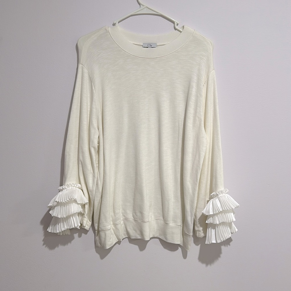 Clu flutter sleeves sweater